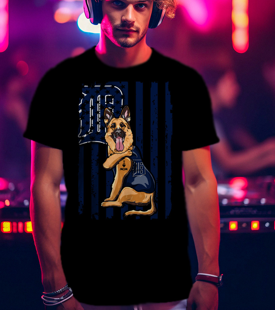German Shepherd I Mom Detroit Tigers T-Shirt