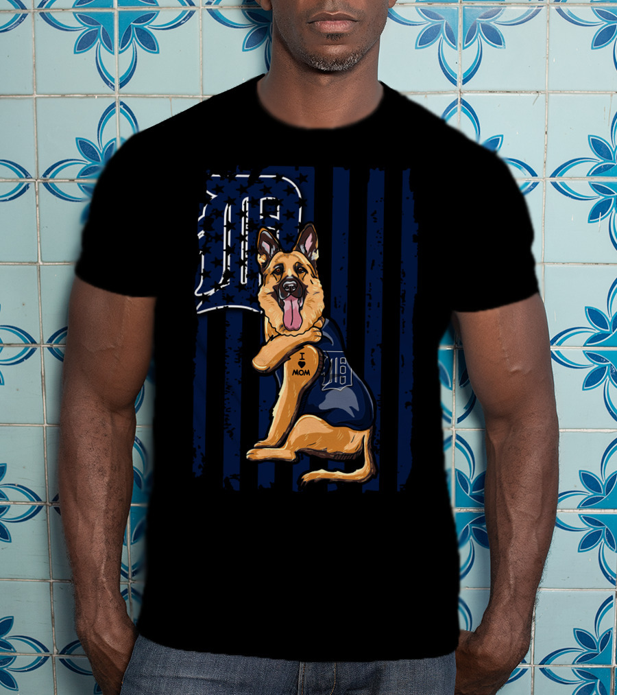 German Shepherd I Mom Detroit Tigers T-Shirt