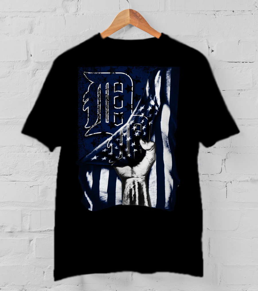 Detroit Tigers American Flag T-Shirt