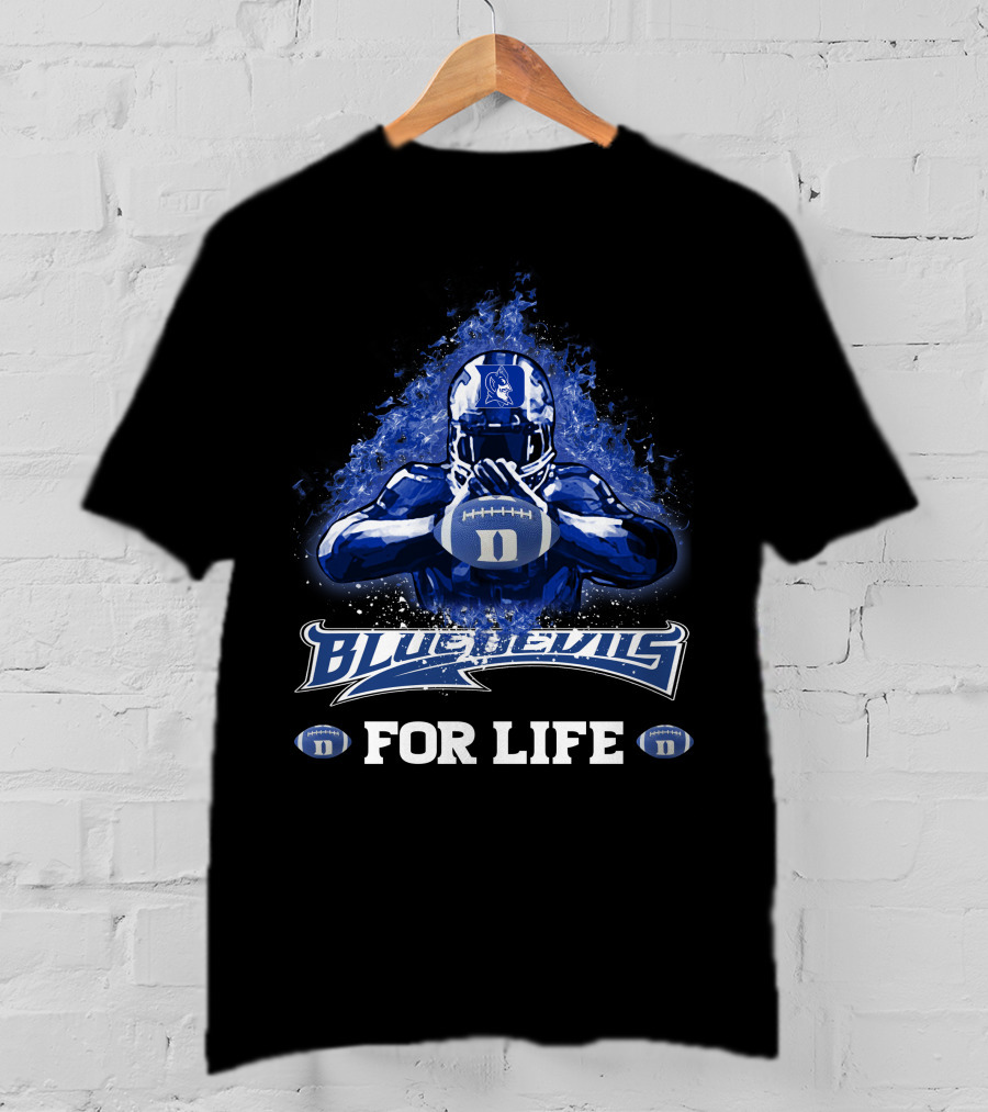 Blue Devils Football Duke For Life T-Shirt