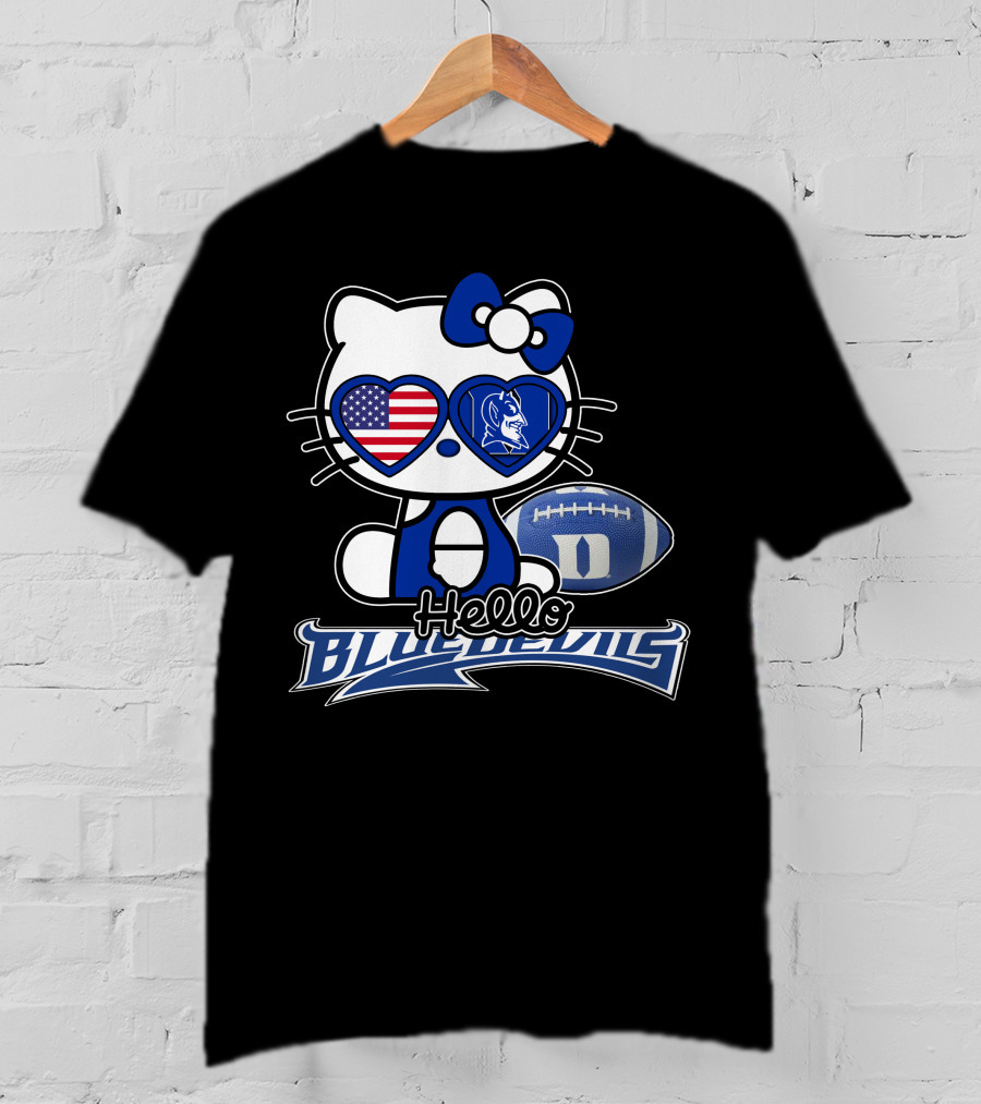 Hello Kitty Duke Blue Devils American Football Fan T-Shirt