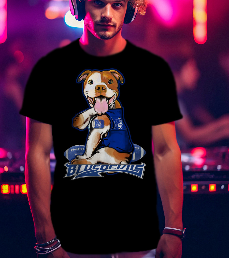 Pittbull Blue Devils Football Mascot T-Shirt