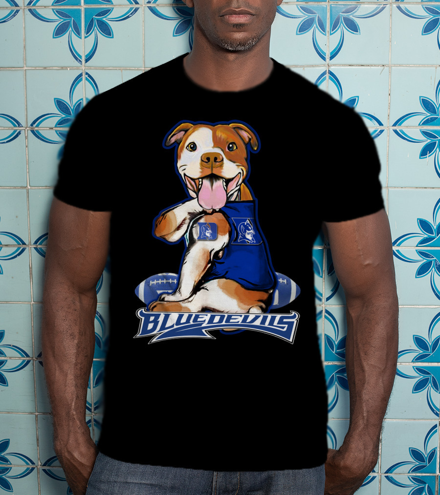 Pittbull Blue Devils Football Mascot T-Shirt