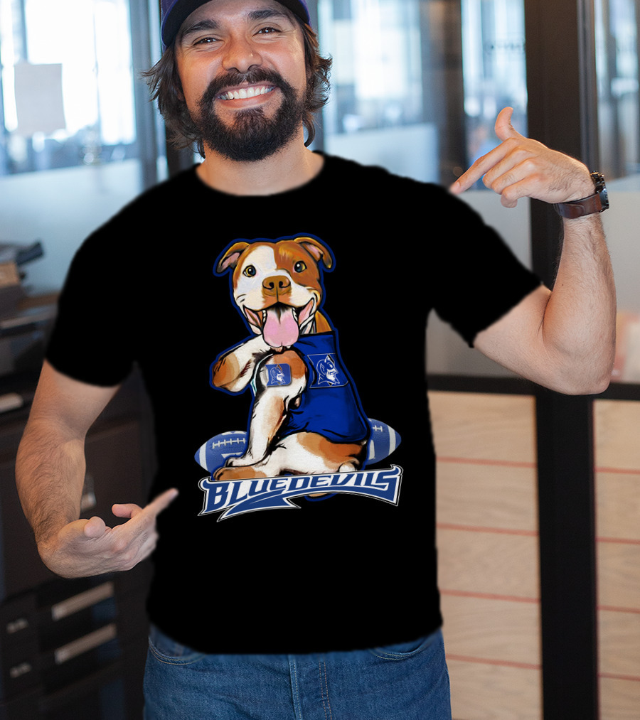 Pittbull Blue Devils Football Mascot T-Shirt