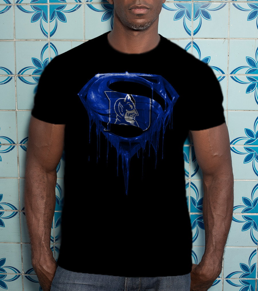 Duke Blue Devils Superhero Dripping T-Shirt