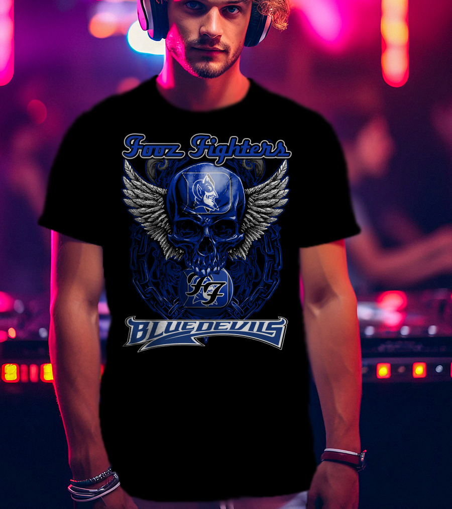 Fonz Fighters Skull Wings FF Duke Blue Devils T-Shirt