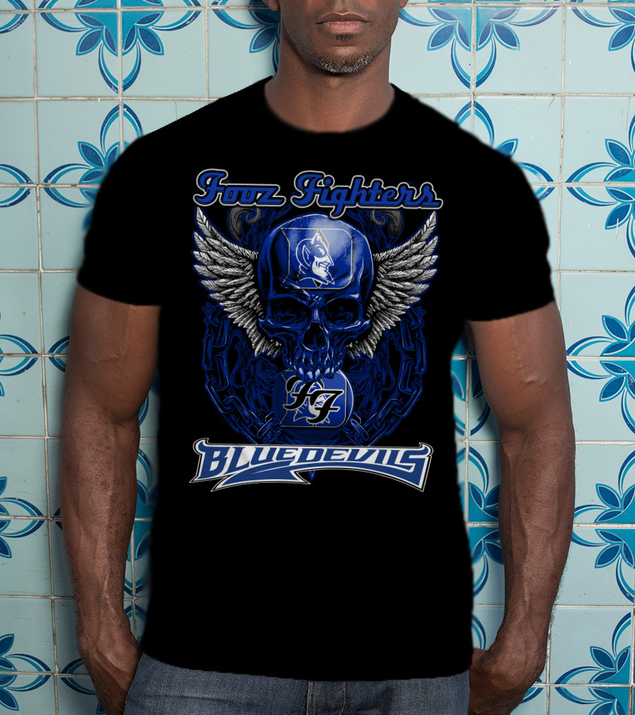 Fonz Fighters Skull Wings FF Duke Blue Devils T-Shirt