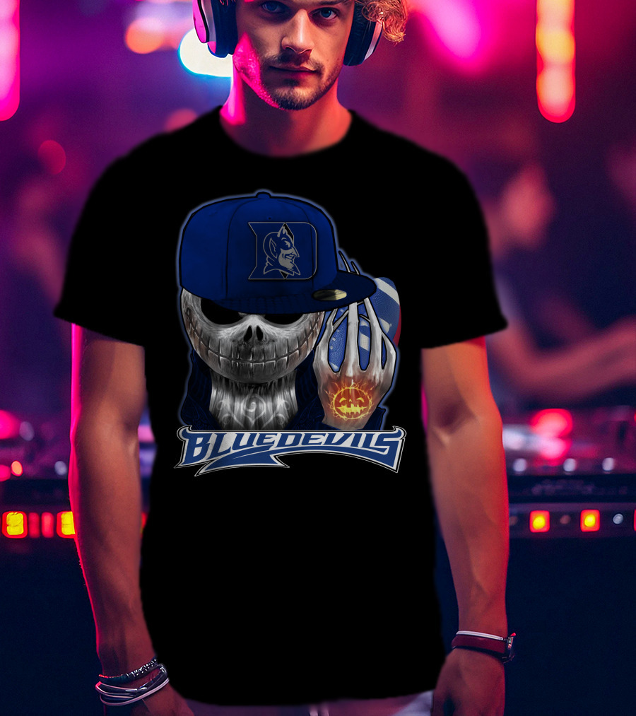 Blue Devils Jackskull Basketball Icon With Duke T-Shirt