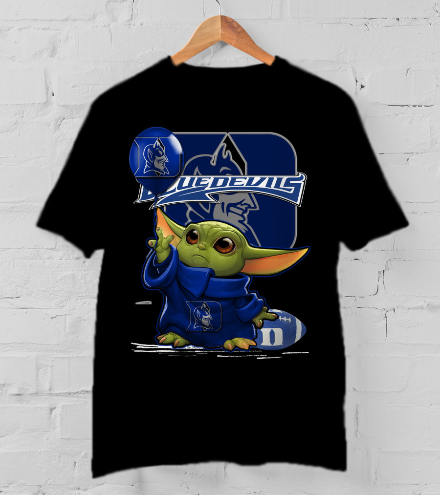 Yoda Blue Devils Football Balloon T-Shirt
