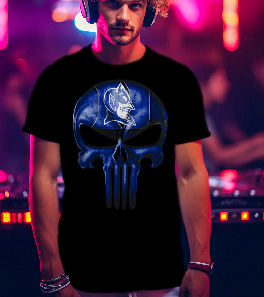 Skull Punisher Duke Blue Devils T-Shirt