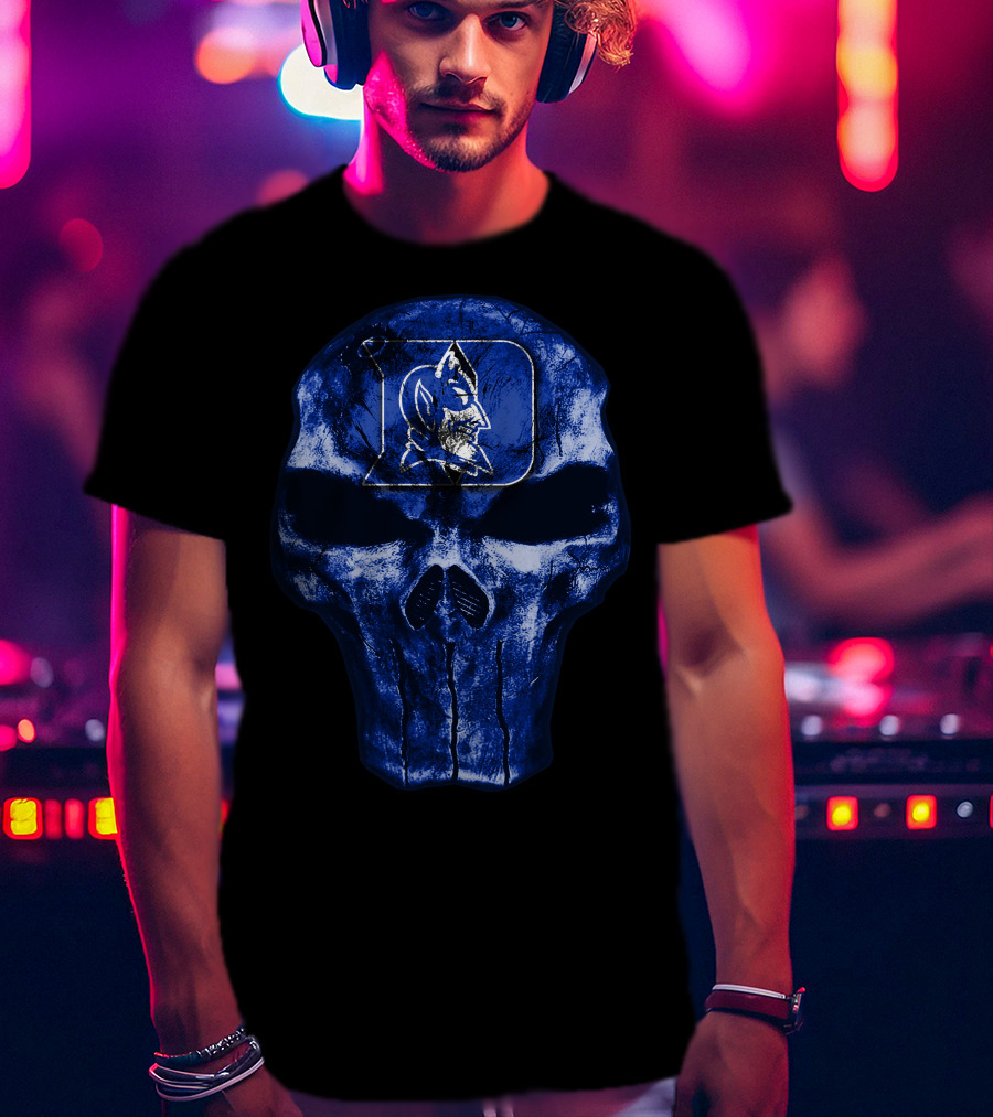 Duke Blue Devils Skull T-Shirt