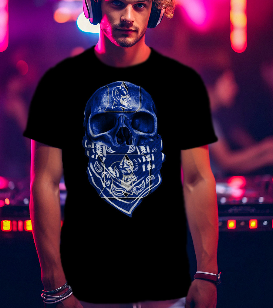 Skull Bandana Duke Blue Devils T-Shirt