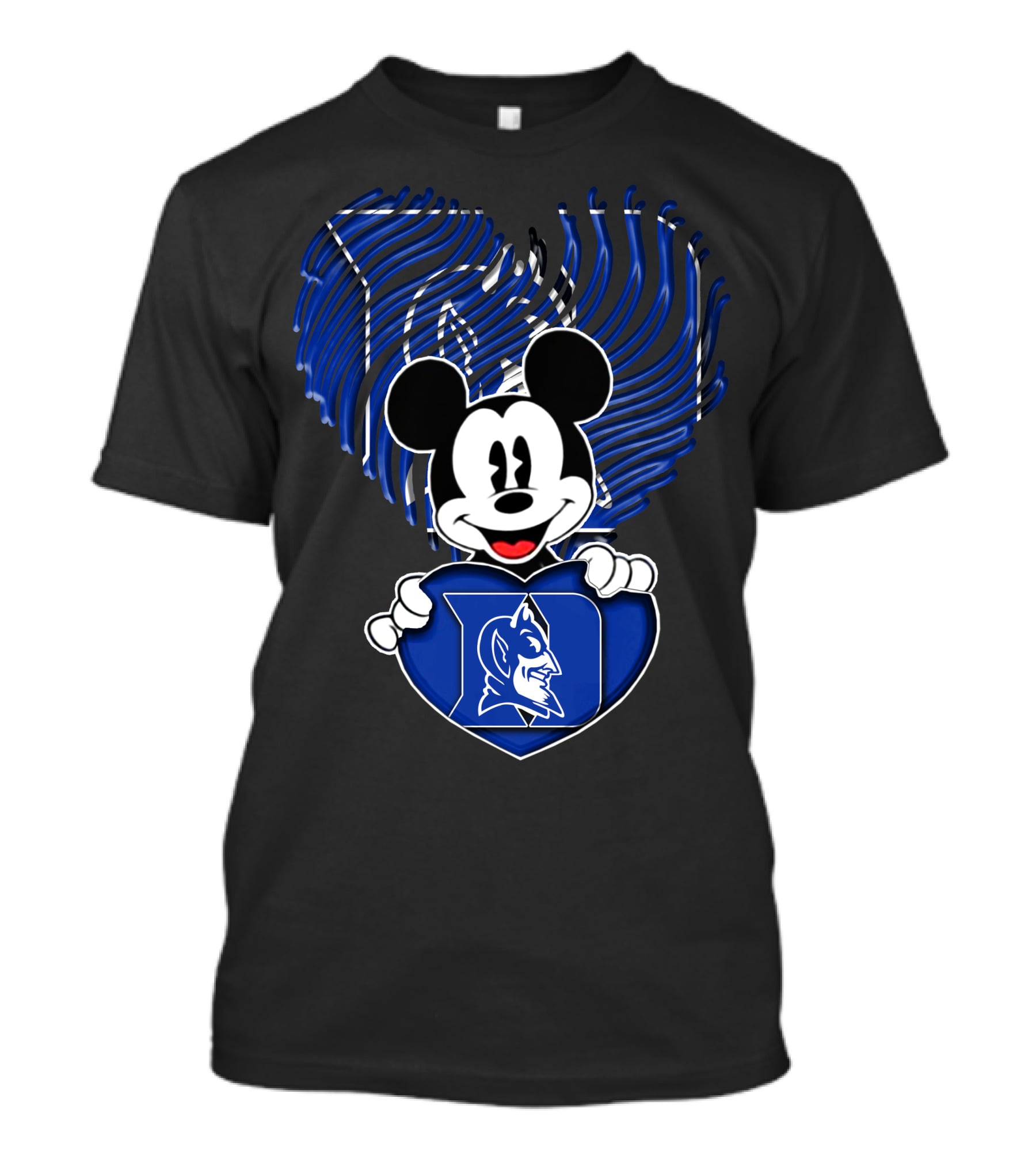 Mick Mouse Duke Blue Devils Heart T-Shirt