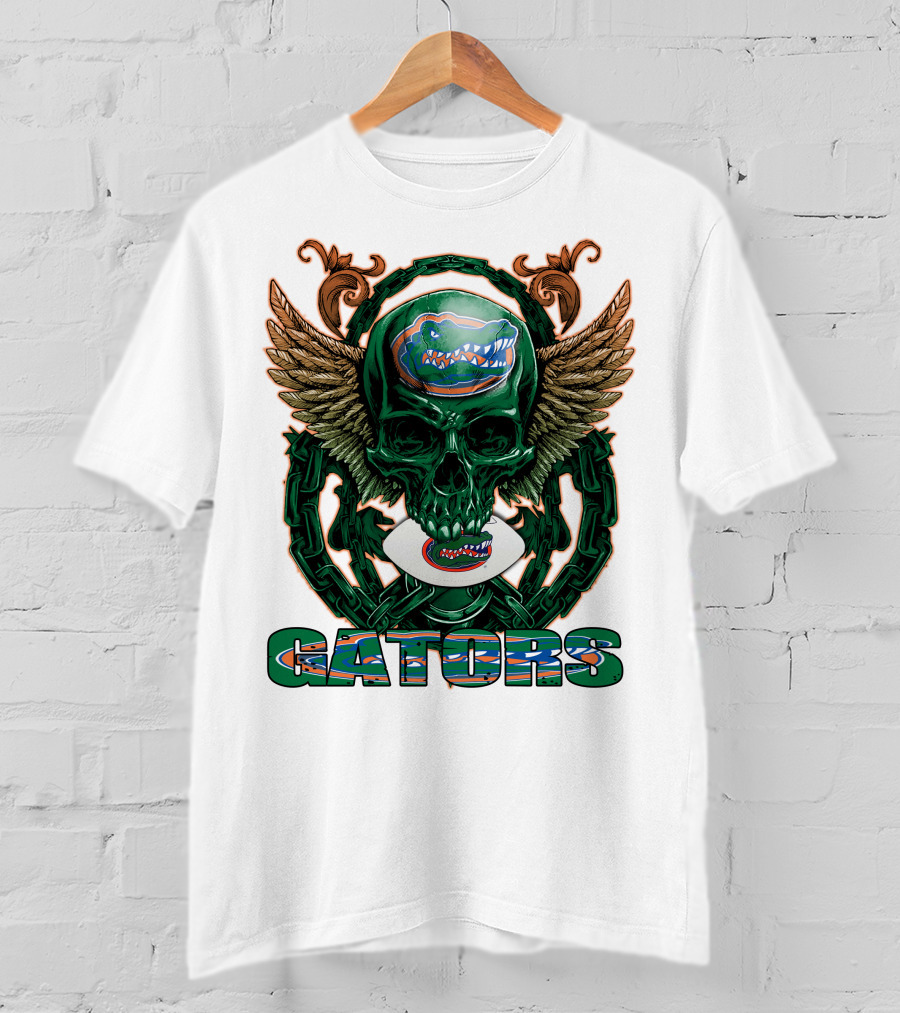 Gators Skullfb Winged Emblem Florida Gators T-Shirt