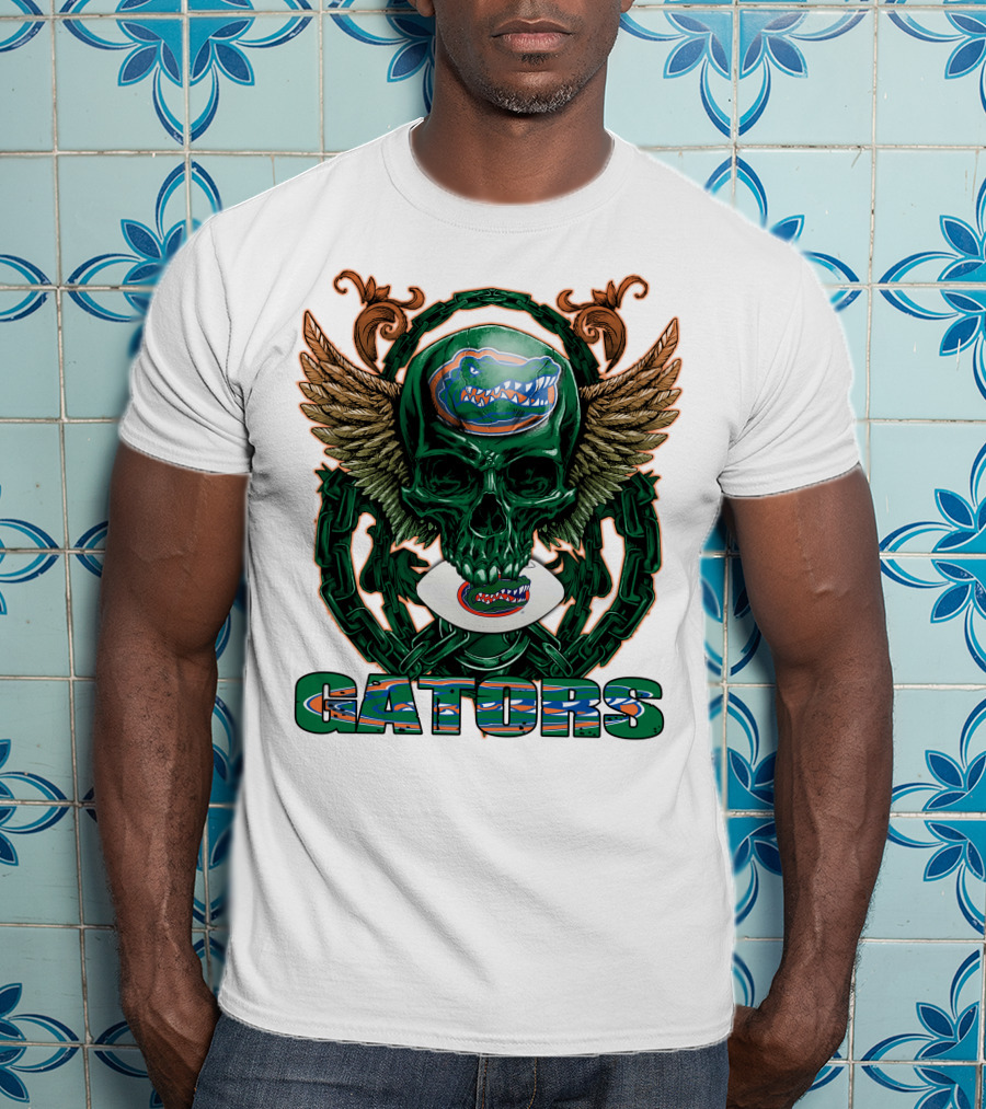Gators Skullfb Winged Emblem Florida Gators T-Shirt