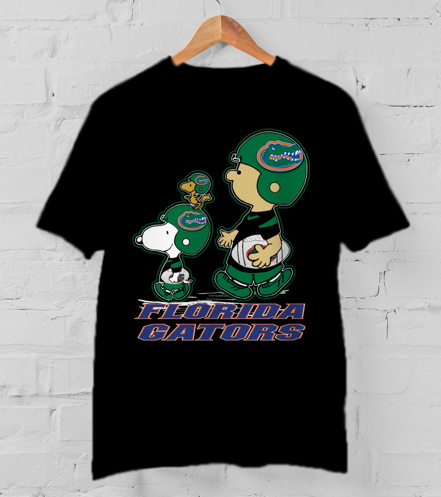 Snpfootball Florida Gators Peanuts Characters Football Helmets T-Shirt
