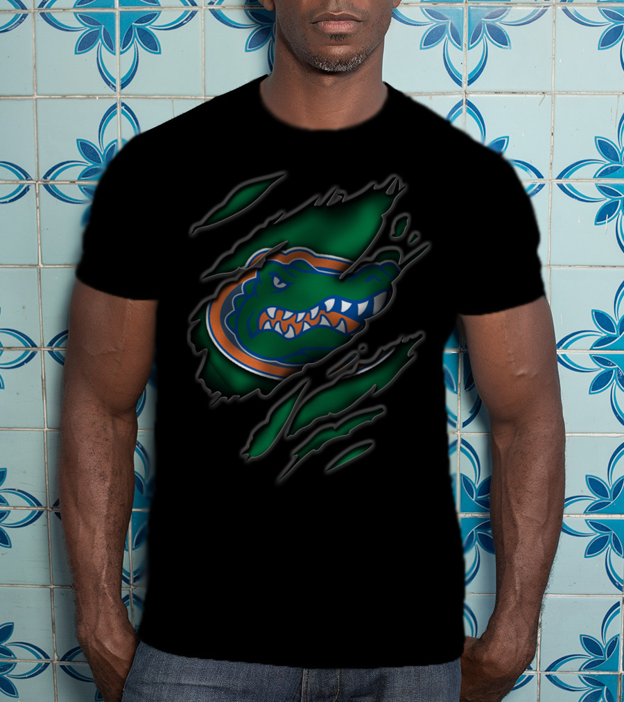 Torn Florida Gators Alligator Claw Marks T-Shirt