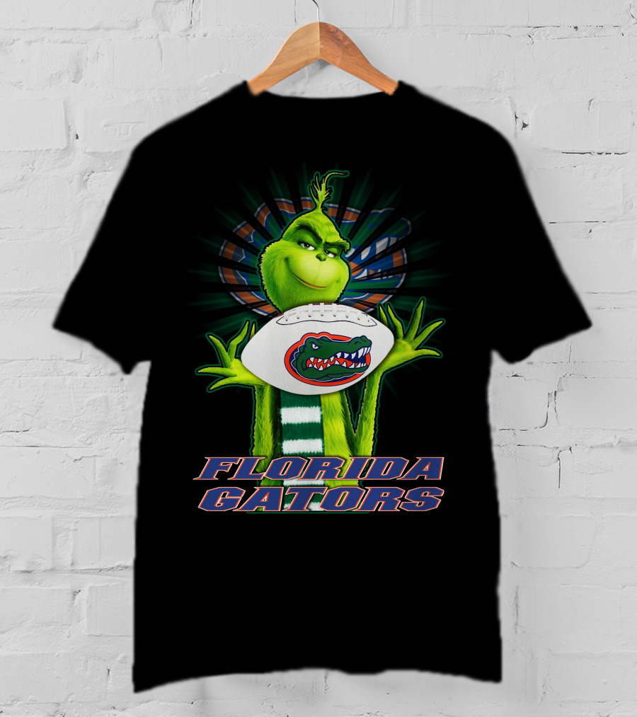 Grinch Holding Florida Gators Football T-Shirt
