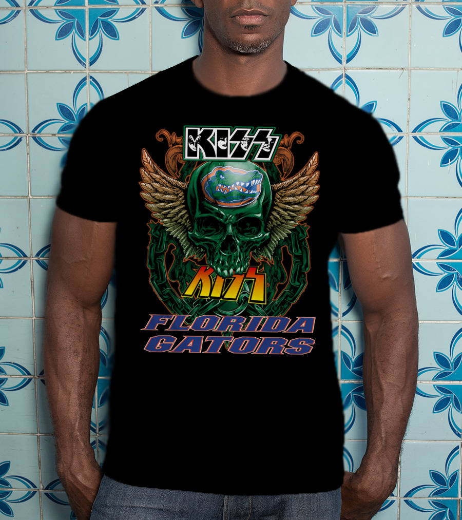 Kiss Florida Gators Skull Winged T-Shirt