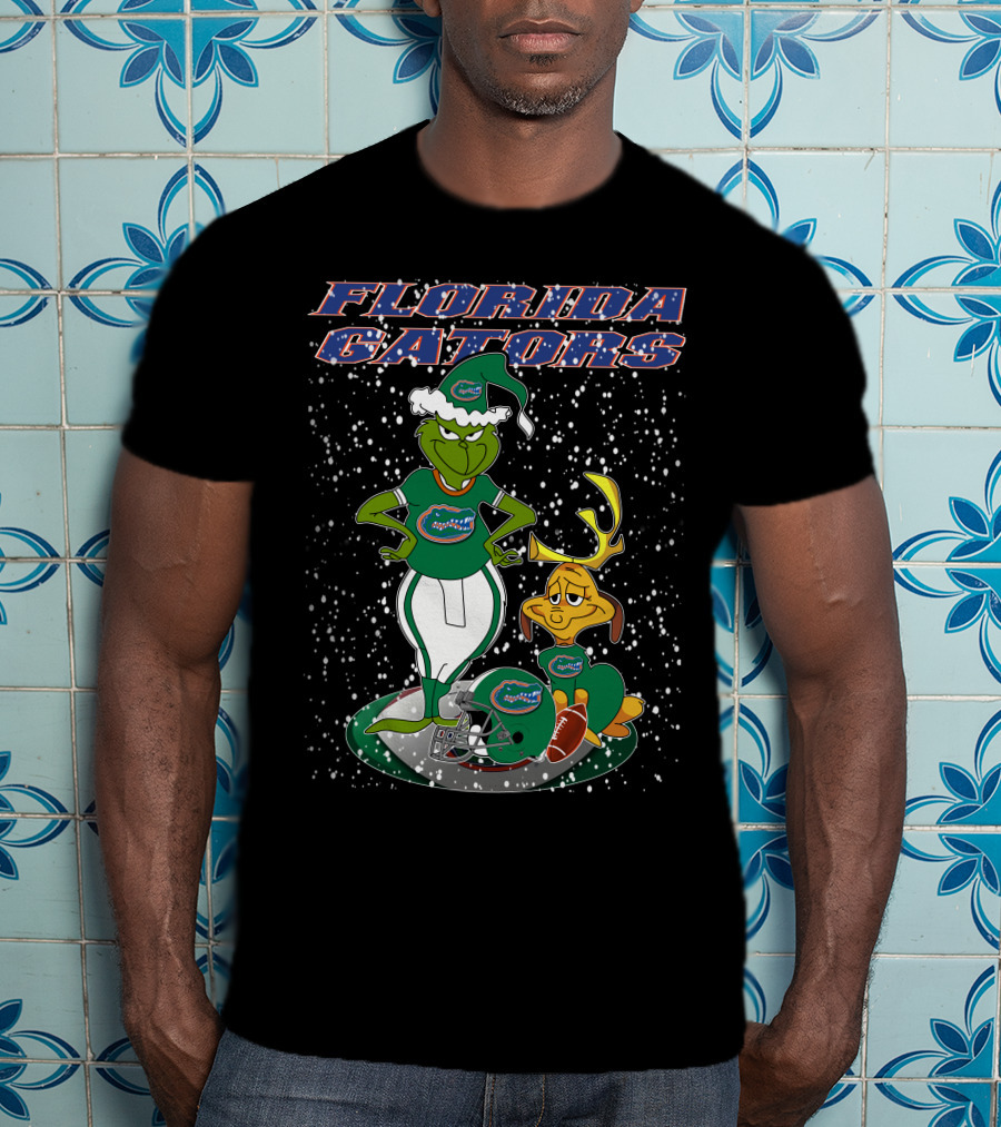 Florida Gators Grinchxmas Football Snow Scene T-Shirt