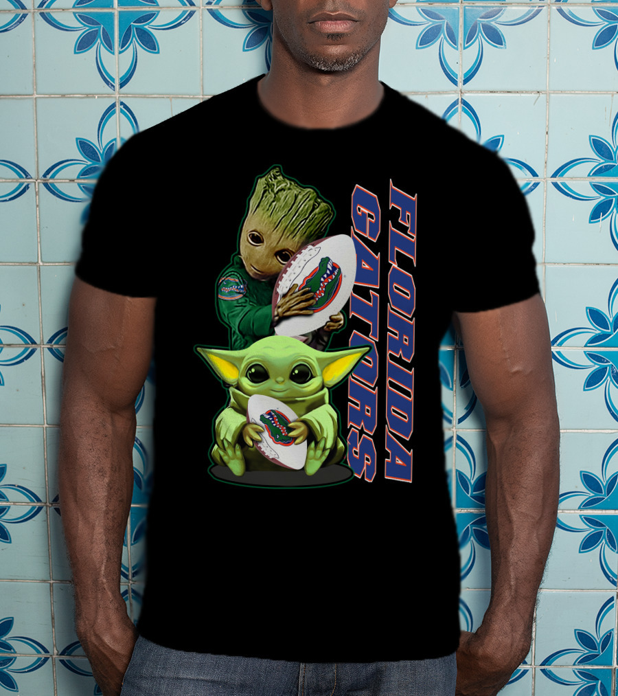 Florida Gators Grzd Yoda Groot Football T-Shirt