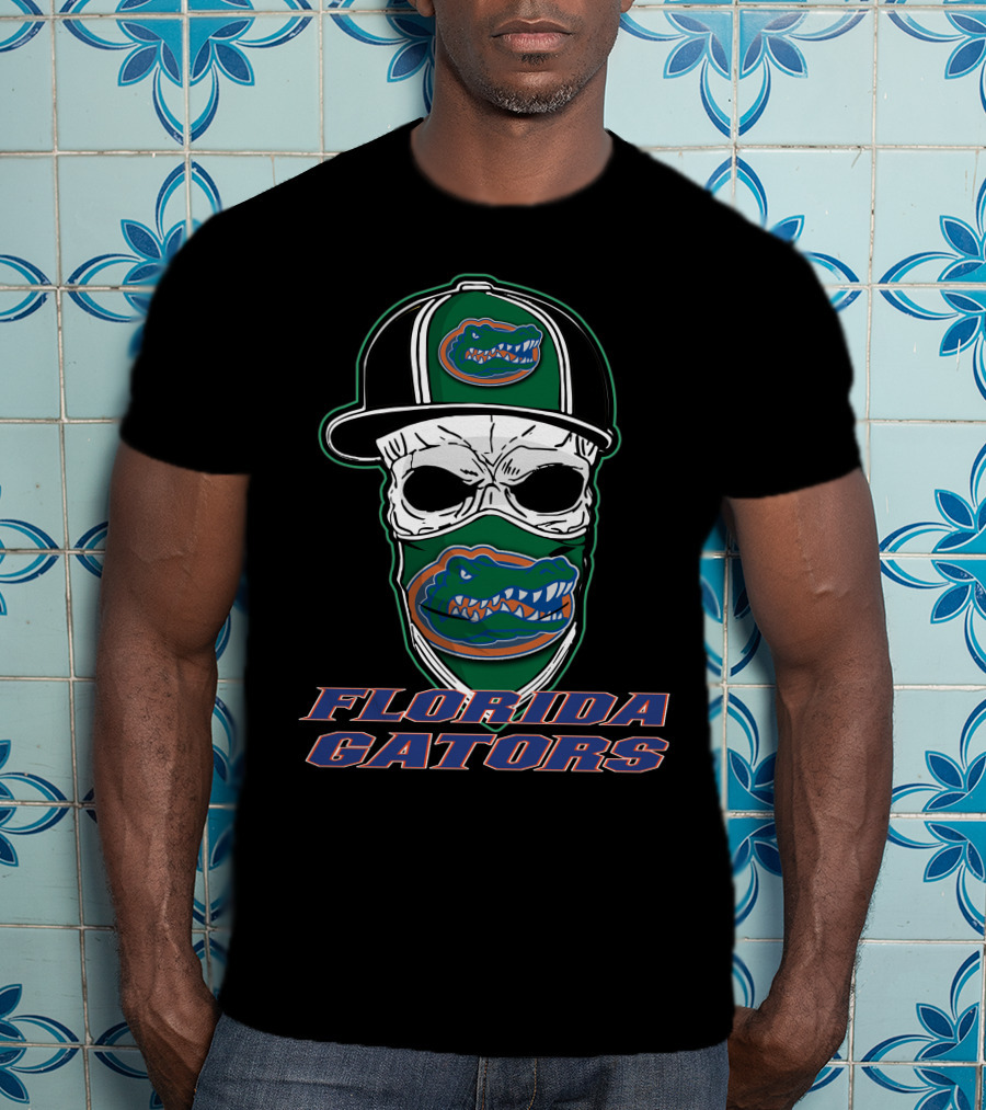 Florida Gators Skull Mask Hat T-Shirt