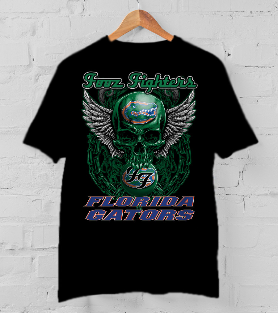 Foo Fighters Florida Gators Skull Wings T-Shirt