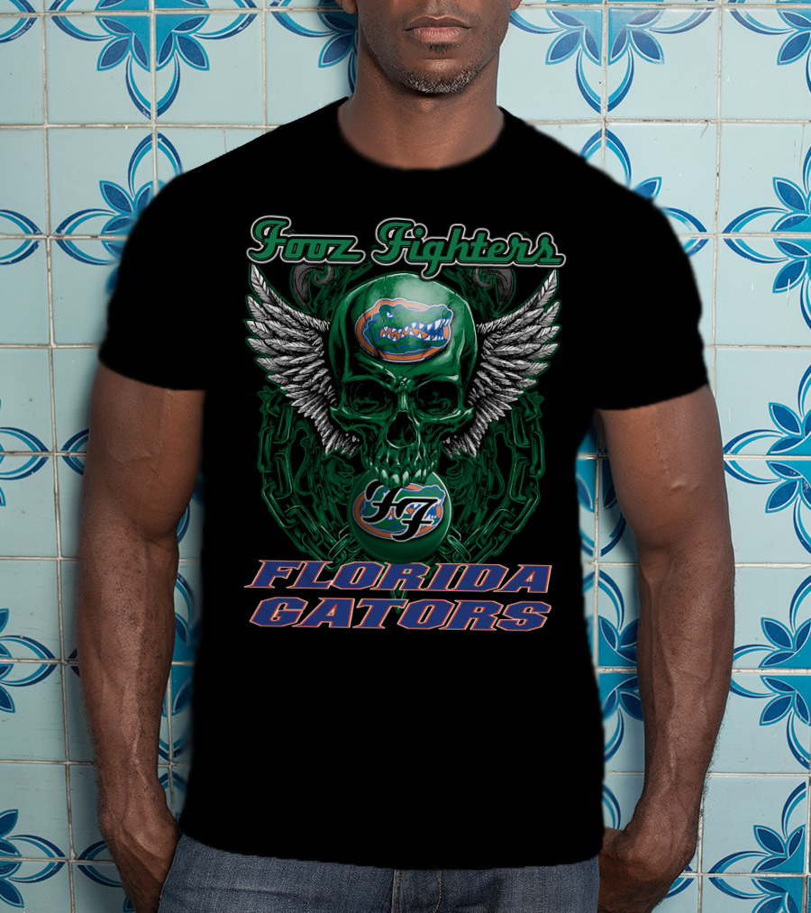 Foo Fighters Florida Gators Skull Wings T-Shirt
