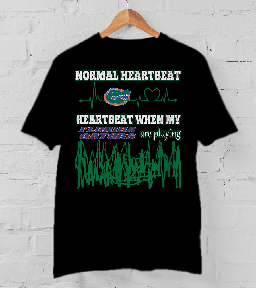 Normal Heartbeat Florida Gators Heartbeat When My Florida Gators Are Playing T-Shirt