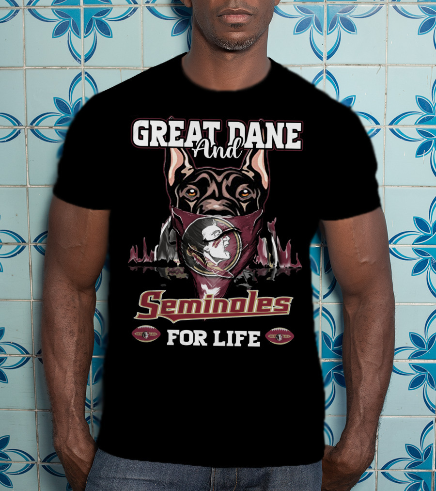 Great Dane And Seminoles For Life T-Shirt