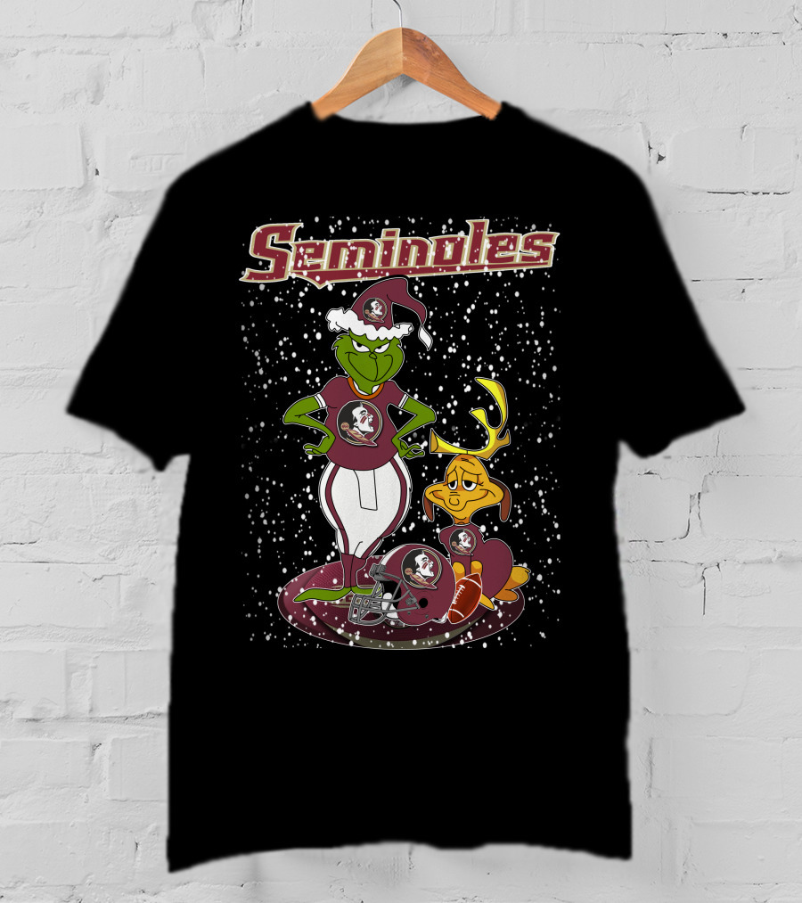 Seminoles Grinch Christmas Themed Florida State Football T-Shirt