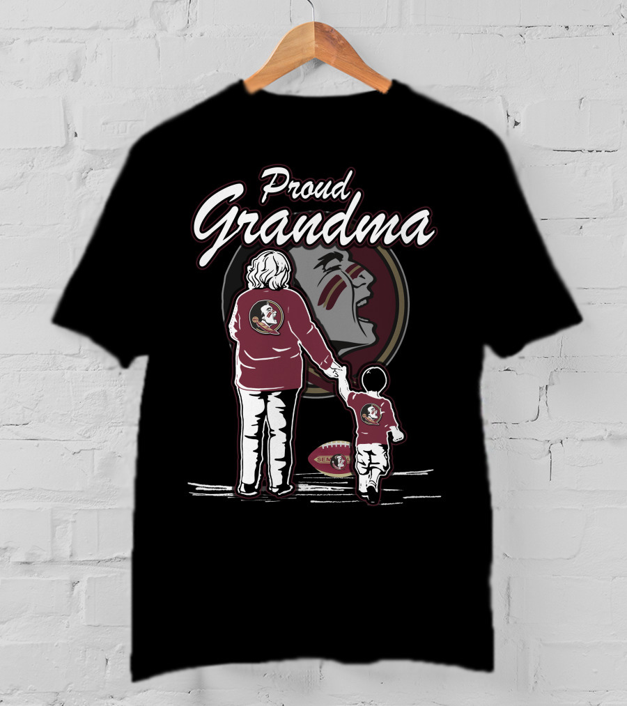 Proud Grandma Florida State Seminoles Fan Football Family Moment T-Shirt