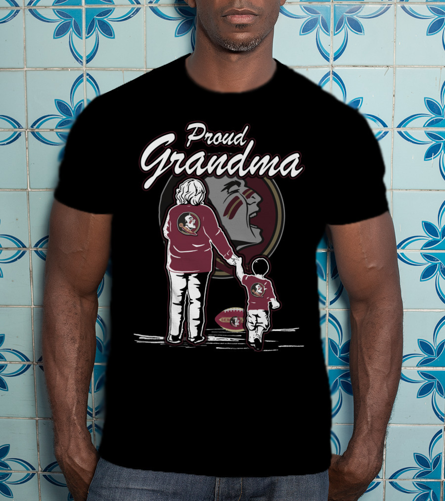 Proud Grandma Florida State Seminoles Fan Football Family Moment T-Shirt