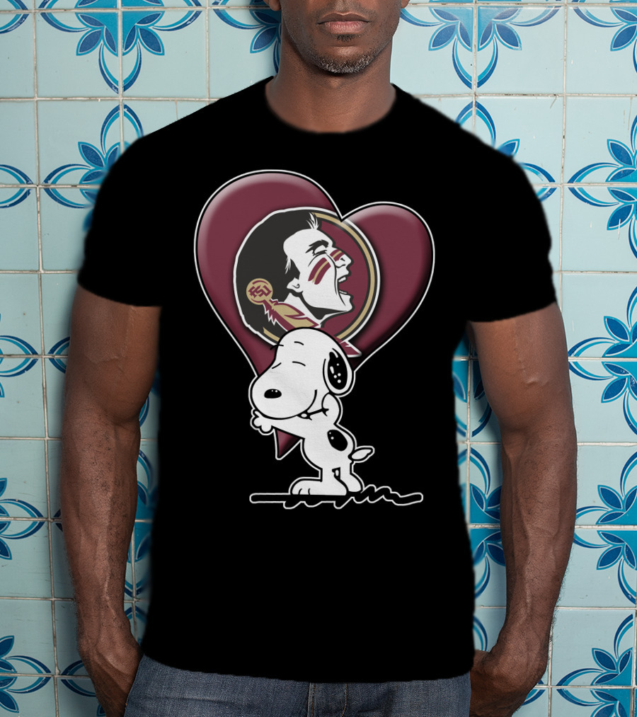 Snp V1 Florida State Seminoles Snoopy Heart T-Shirt