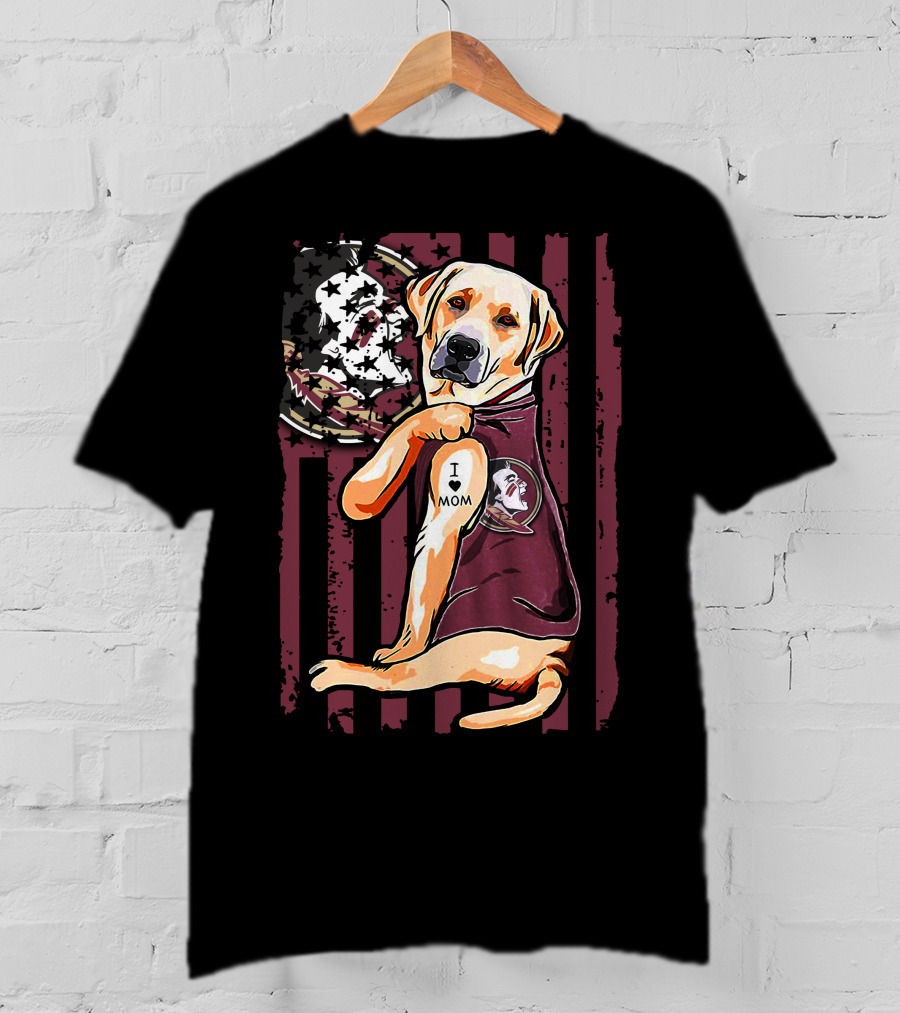 I Love Mom Labrador Retriever Florida State Seminoles T-Shirt