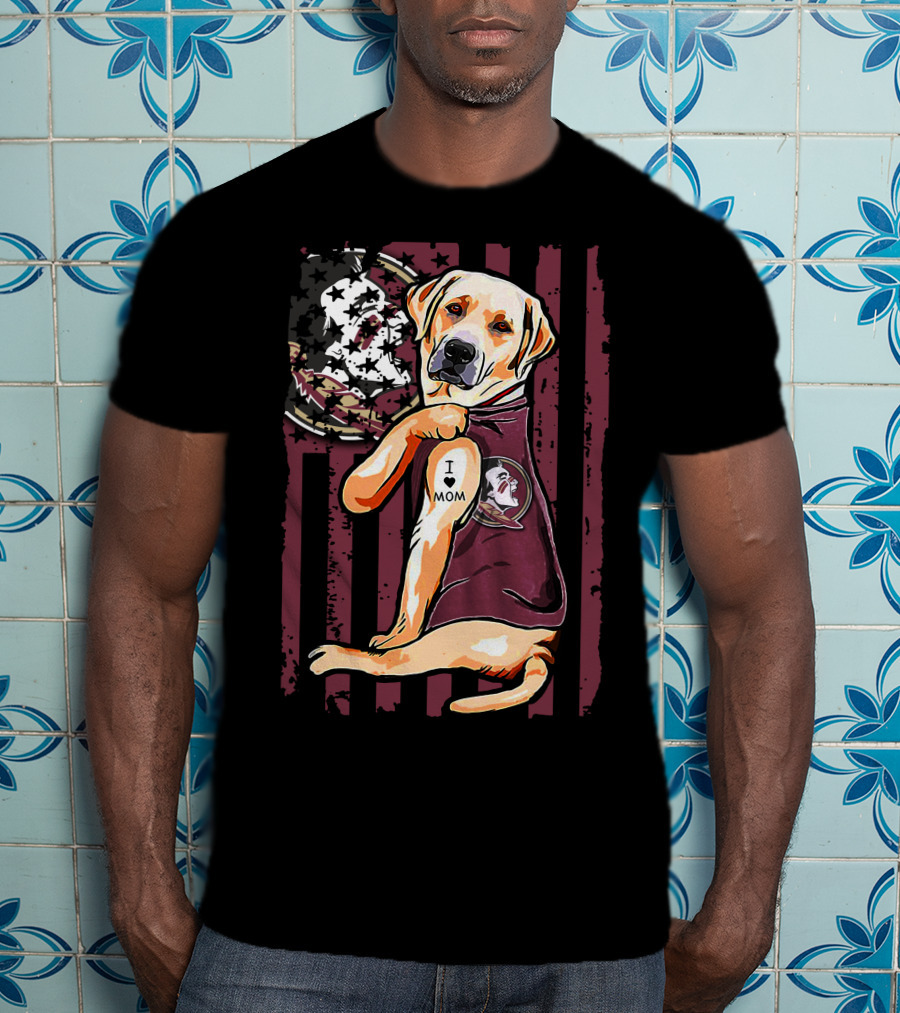I Love Mom Labrador Retriever Florida State Seminoles T-Shirt