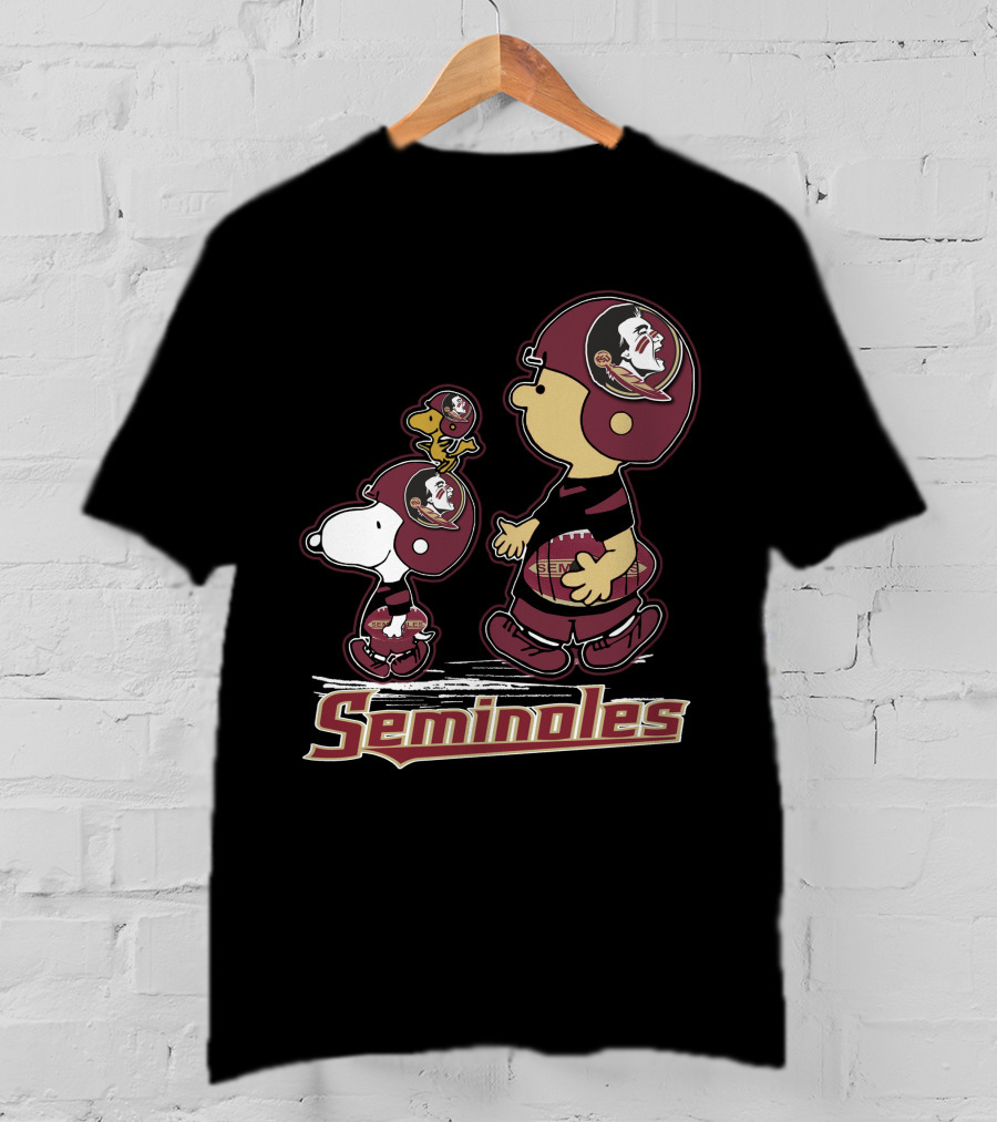 Seminoles Snpfootball Florida State Peanuts Characters Football T-Shirt