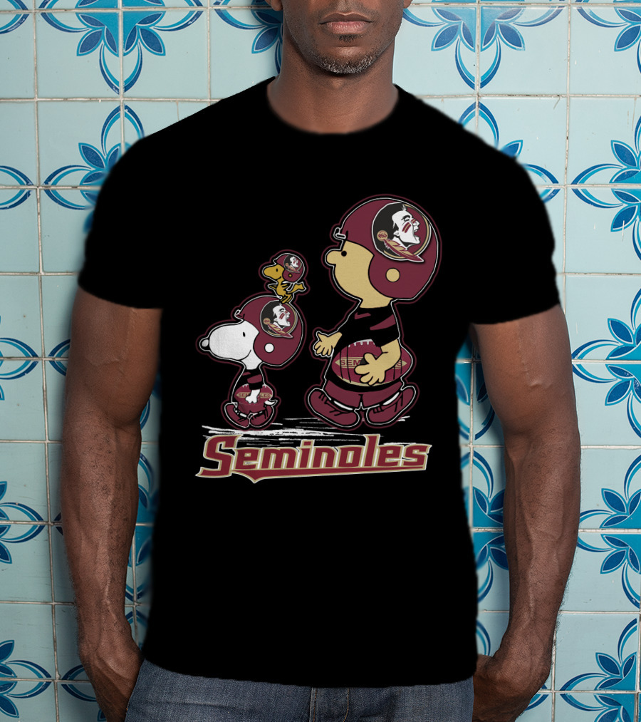 Seminoles Snpfootball Florida State Peanuts Characters Football T-Shirt