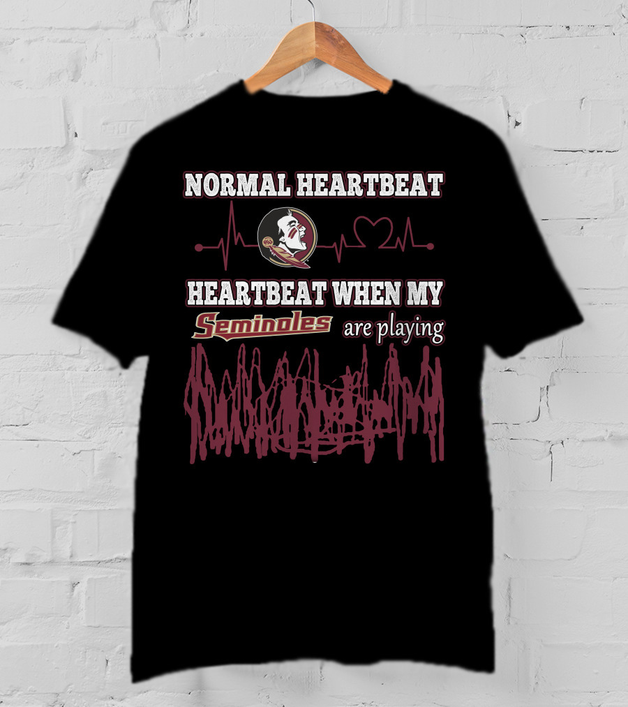 Normal Heartbeat Heartbeat When My Seminoles Are Playing T-Shirt