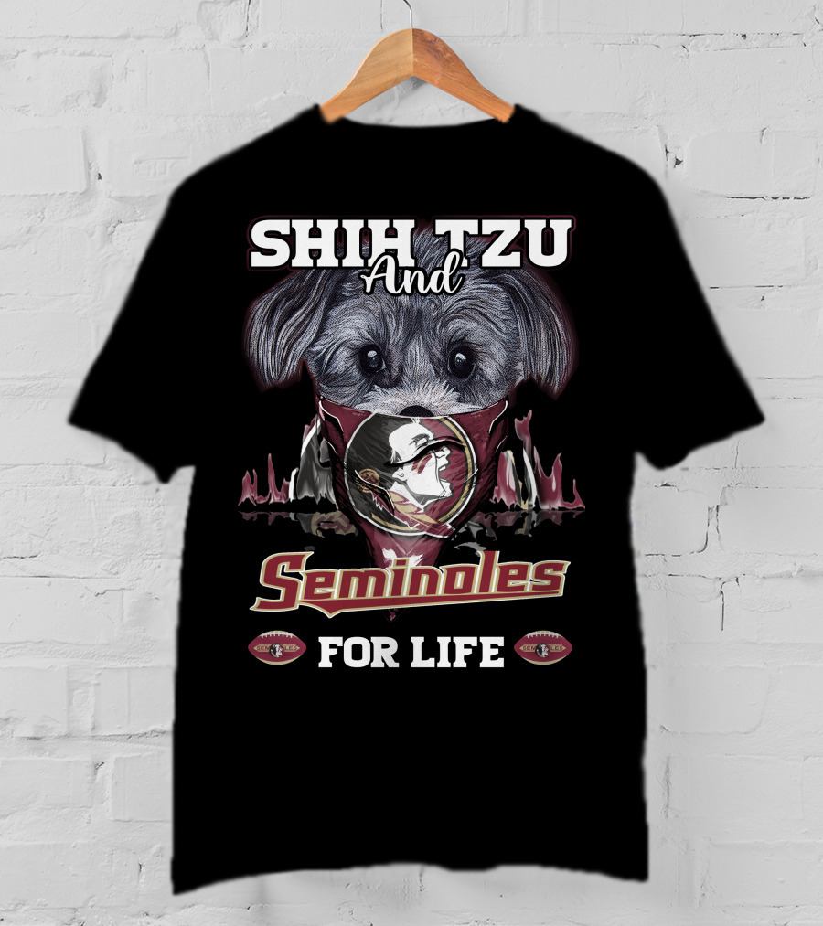Shih Tzu And Seminoles For Life Florida State Seminoles T-Shirt