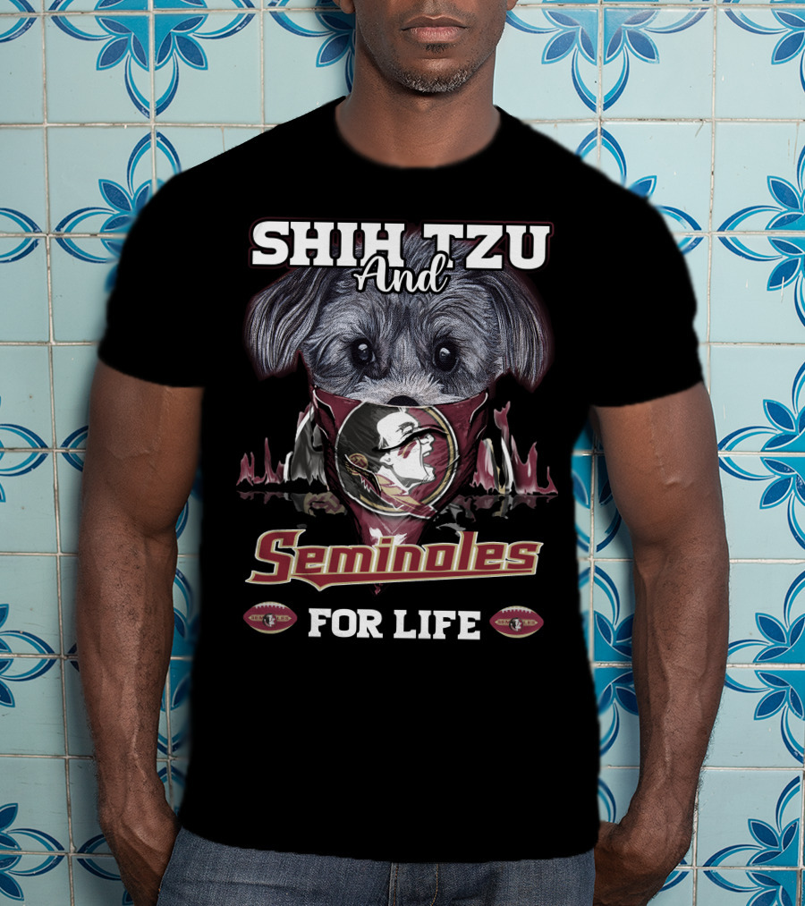Shih Tzu And Seminoles For Life Florida State Seminoles T-Shirt
