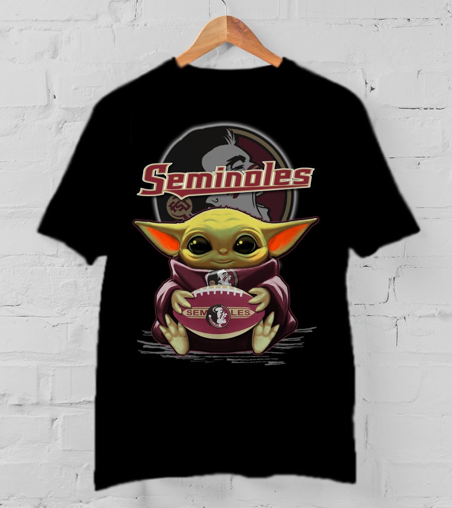 Seminoles Baby Yoda Holding Football Florida State T-Shirt