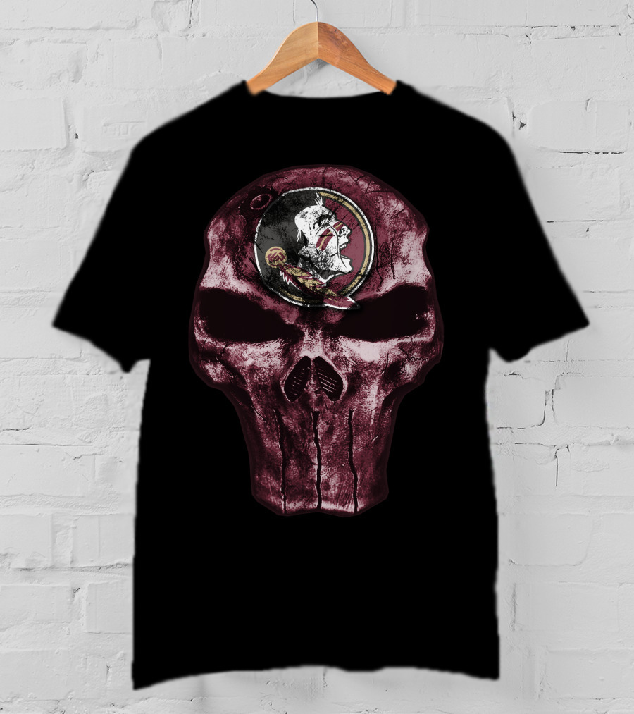 Skull With Florida State Seminoles T-Shirt