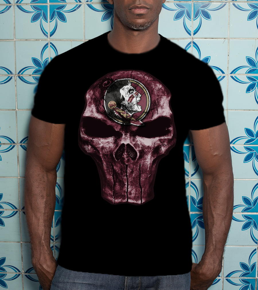 Skull With Florida State Seminoles T-Shirt