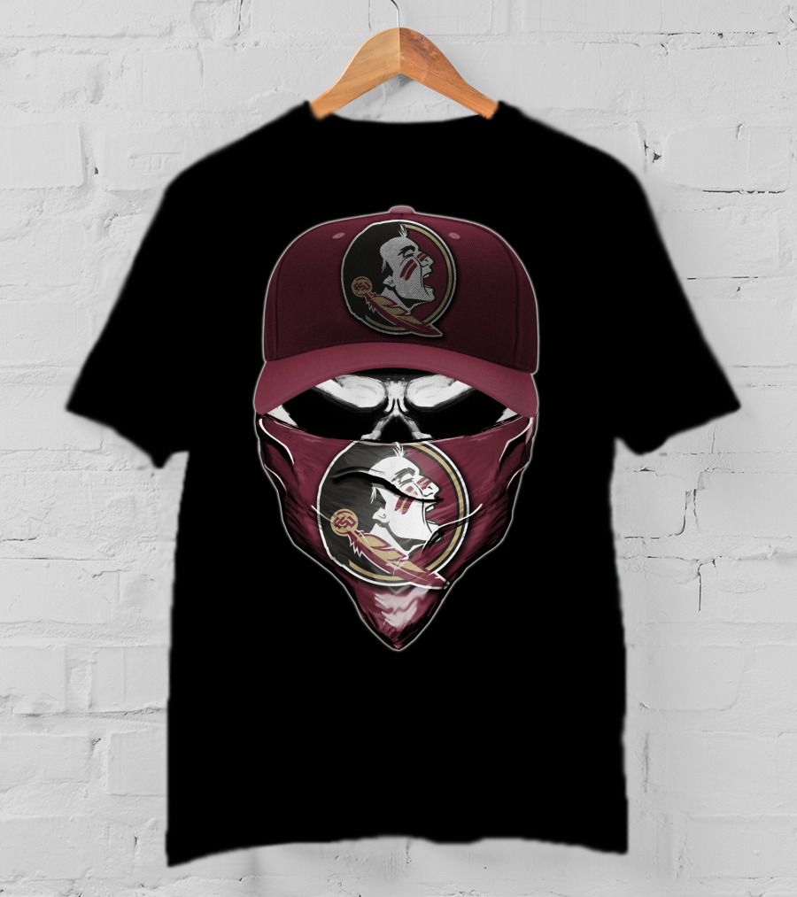 Florida State Seminoles Skull Bandana And Cap T-Shirt