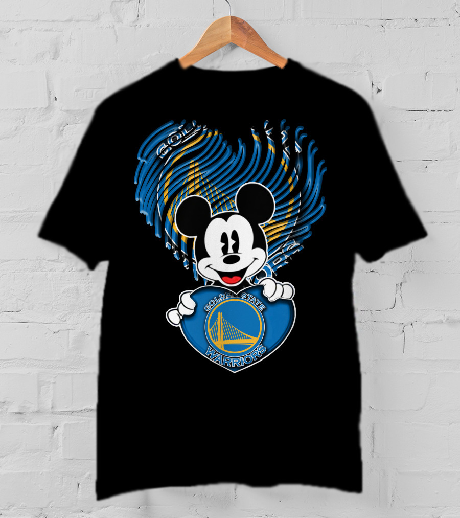 Mick V1 Golden State Warriors Heart T-Shirt