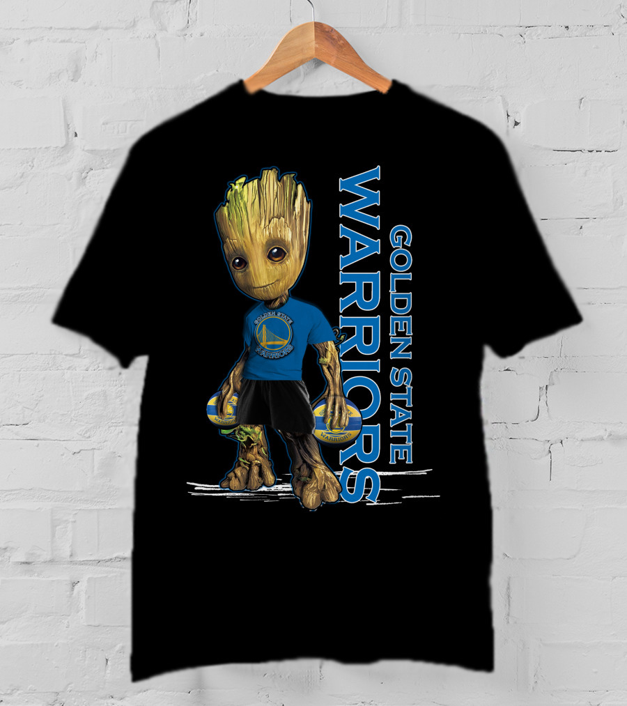 Groot With Basketballs Golden State Warriors Team Spirit T-Shirt