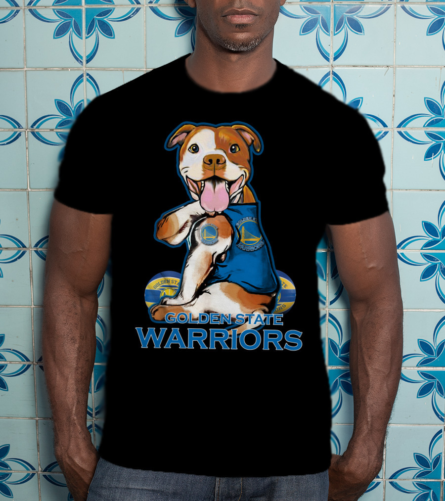 Golden State Warriors Pitbull Basketball Fan T-Shirt