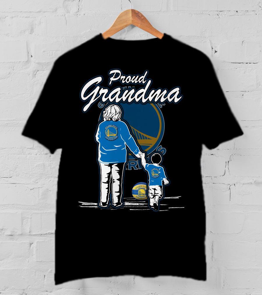 Proud Grandma Golden State Warriors Fan Family T-Shirt