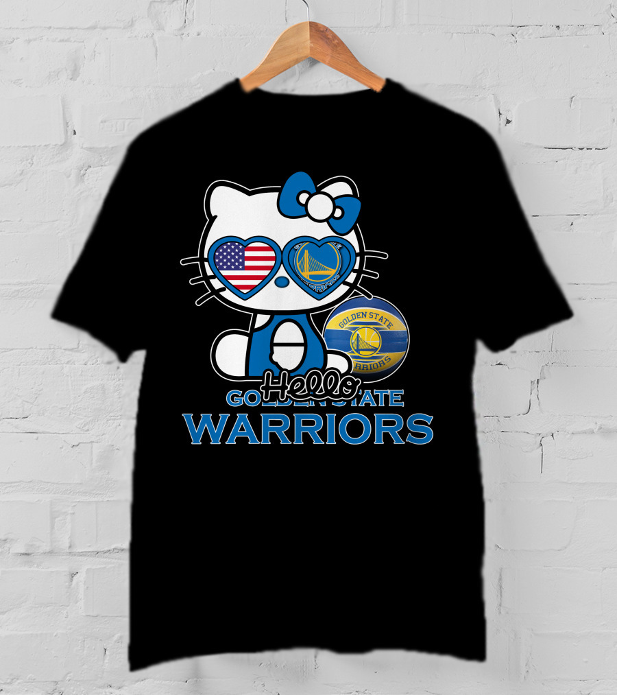 Hello Kitty Golden State Warriors Usa Basketball Fan T-Shirt